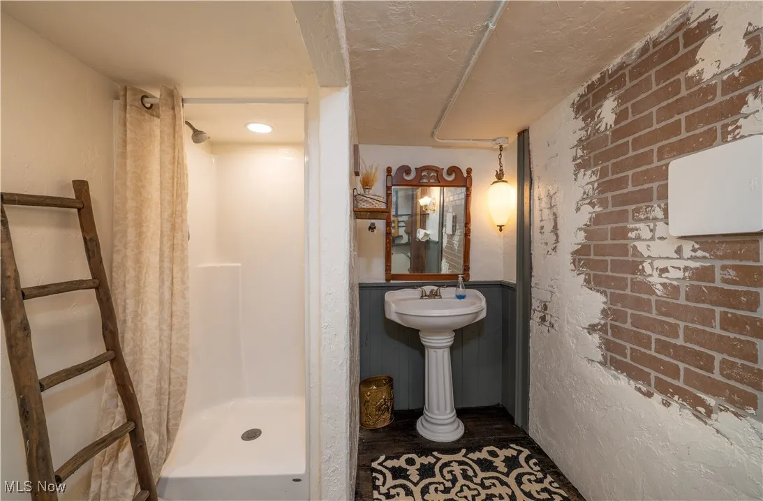 View of bathroom area upper level