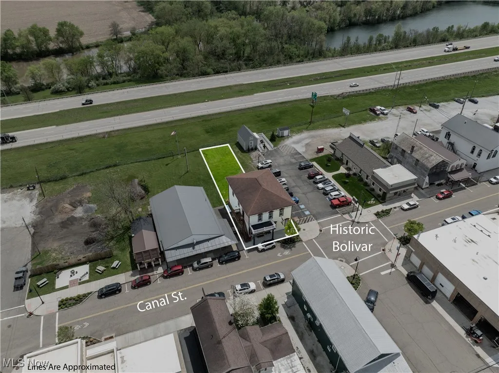 Aerial view of parcel map