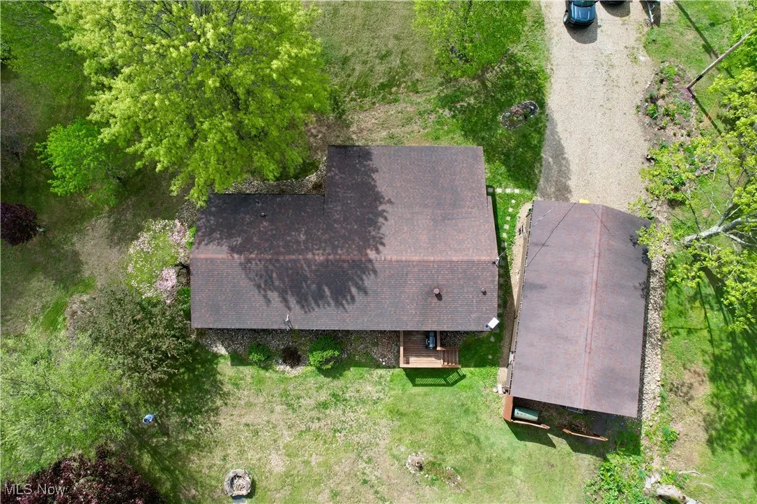 View from above of property