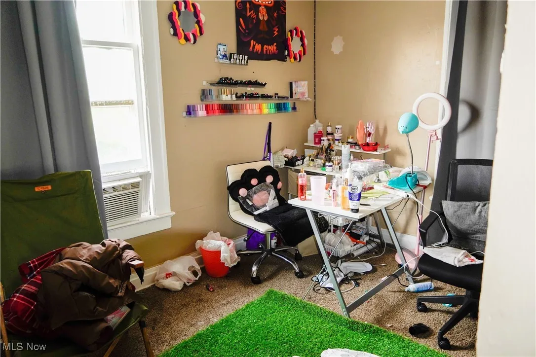 Miscellaneous room featuring carpet floors and cooling unit