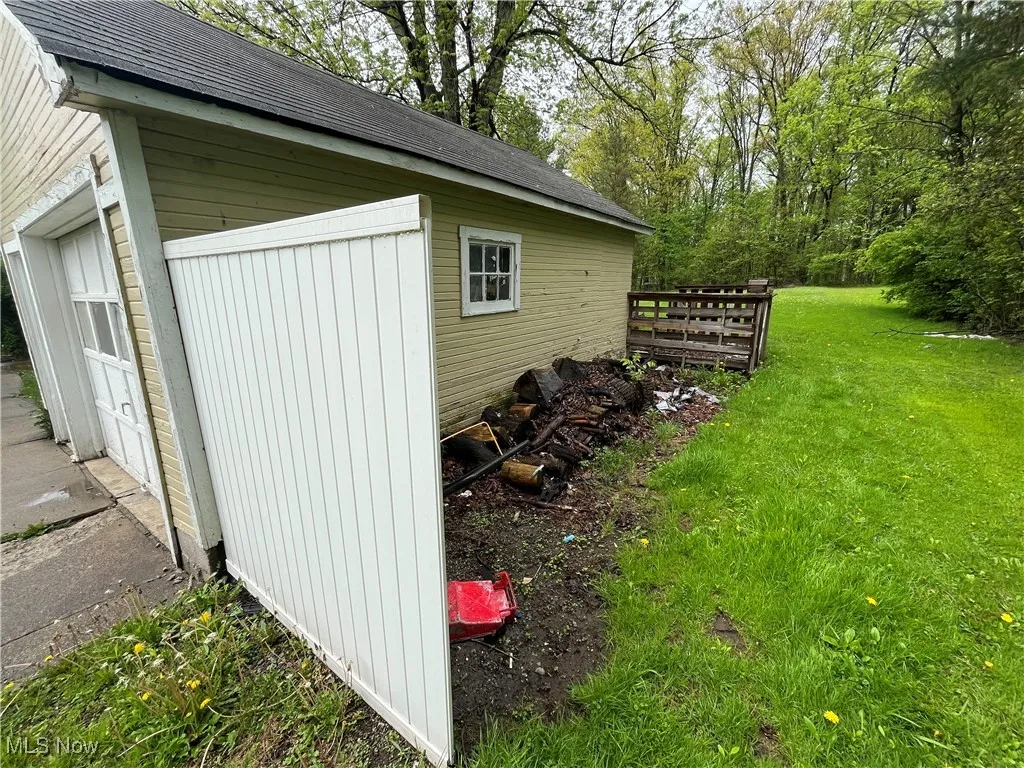 Side of garage