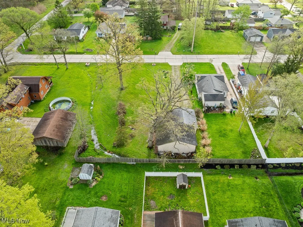 Aerial view of residential area