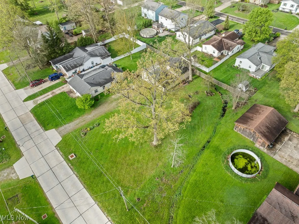 Aerial view of residential area