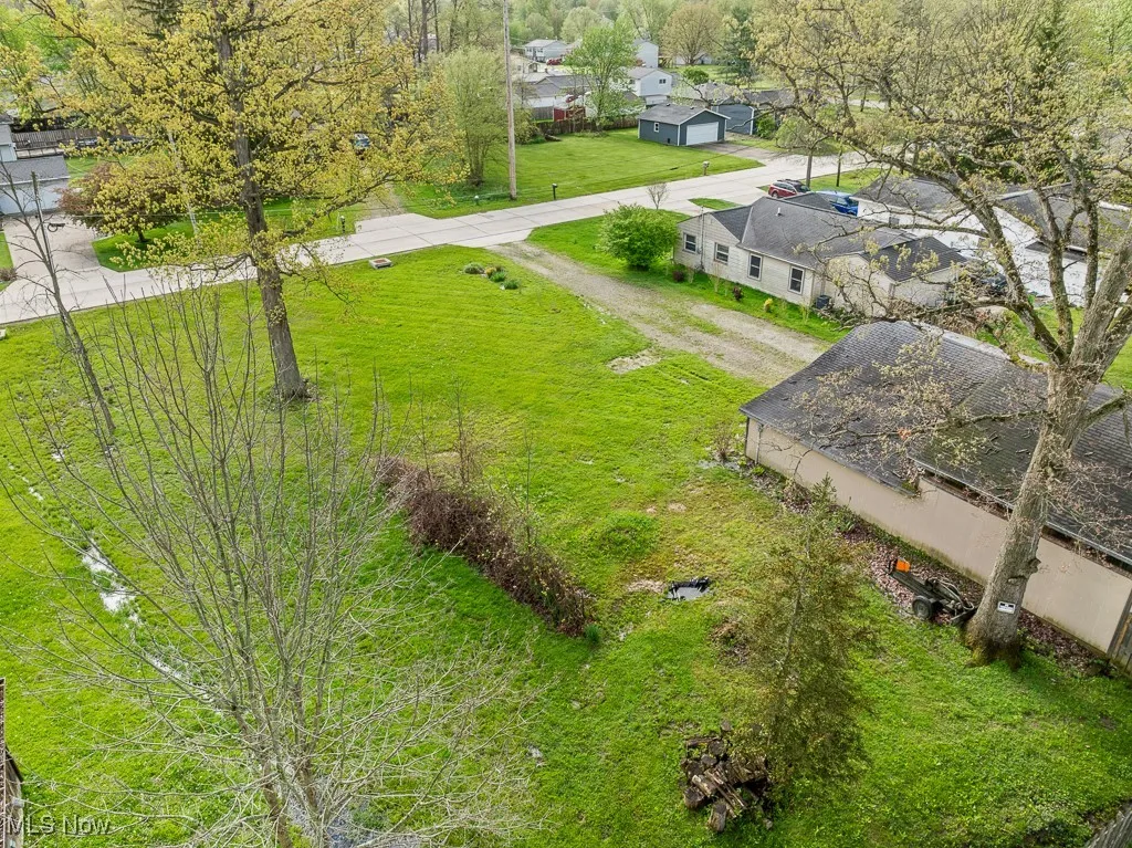 Aerial view of residential area