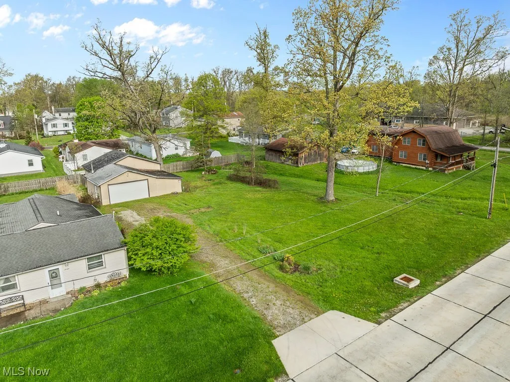 Aerial perspective of suburban area