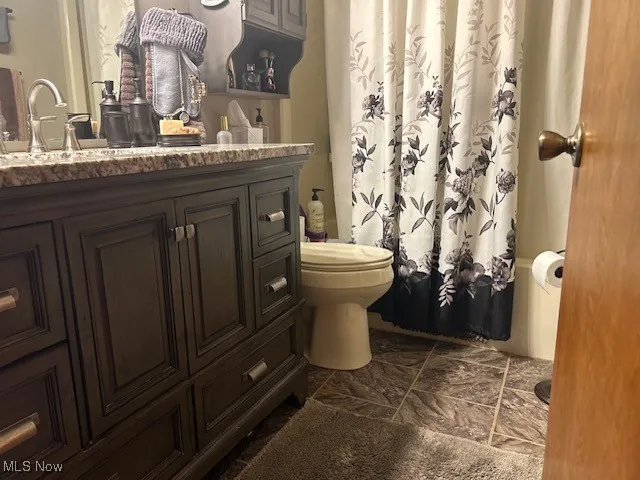 Beautiful large vanity in second floor bath.