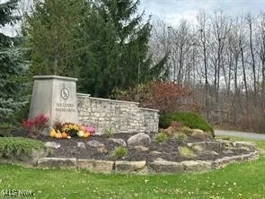 Secluded Highlands Entry Sign in the Fall