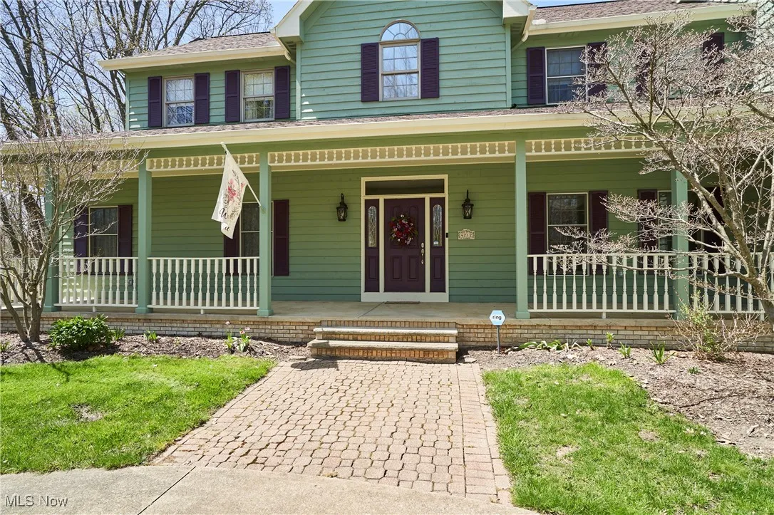 Farmhouse with covered porch