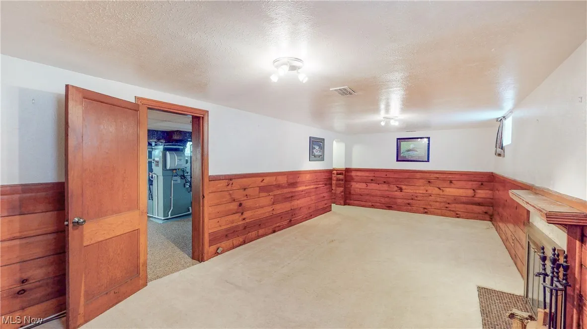 Finished Basement with Fireplace
