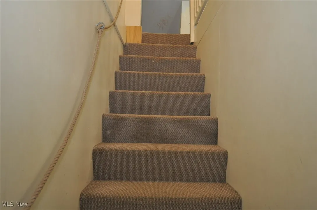 View of stairway to third level