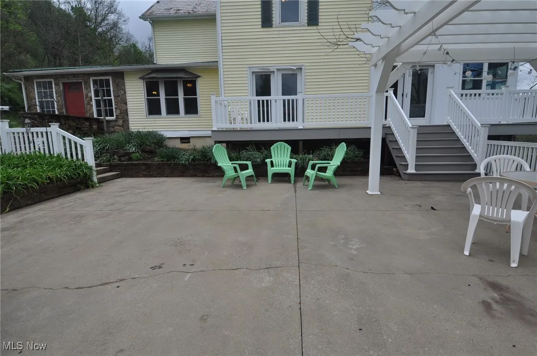 View of patio with a pergola