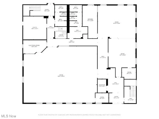First floor, the back parking lot is on the top and the side parking lot is on the left side.  The front door is on the bottom right