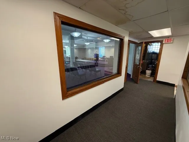 Hallway with view of the worship room