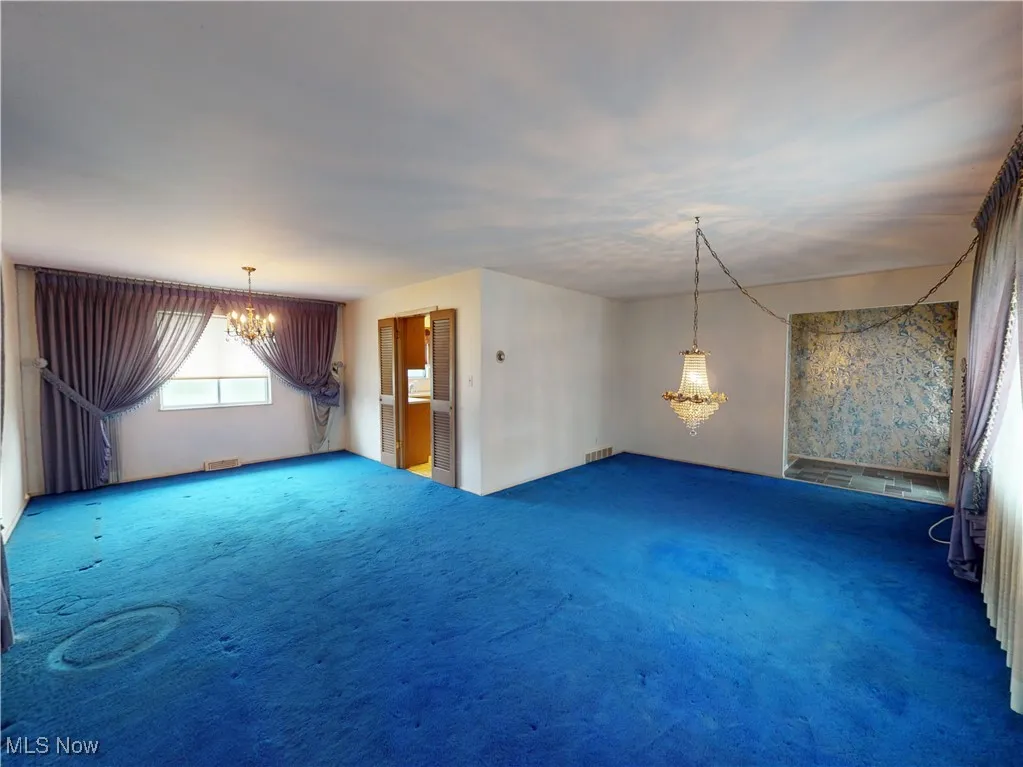 Living room and dining room