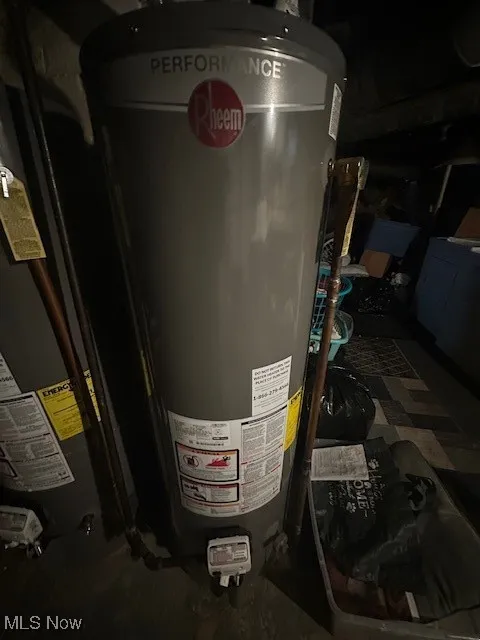 Utilities with gas water heater and water heater