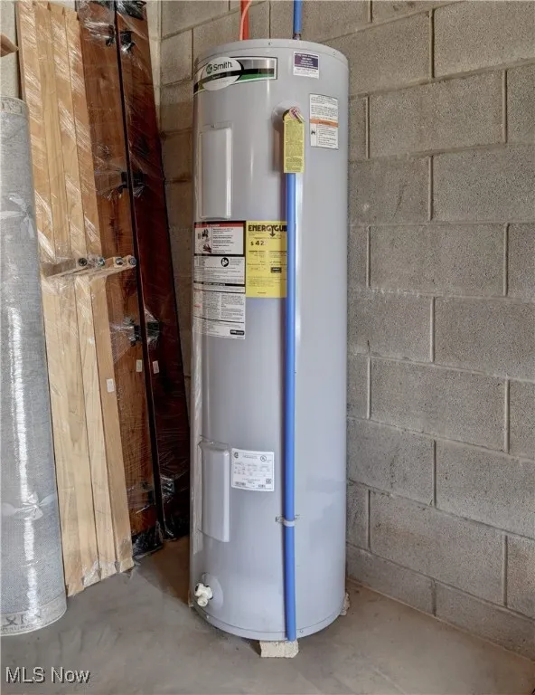 Utilities featuring electric water heater