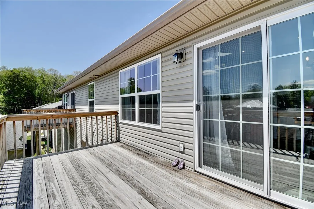 View of wooden deck