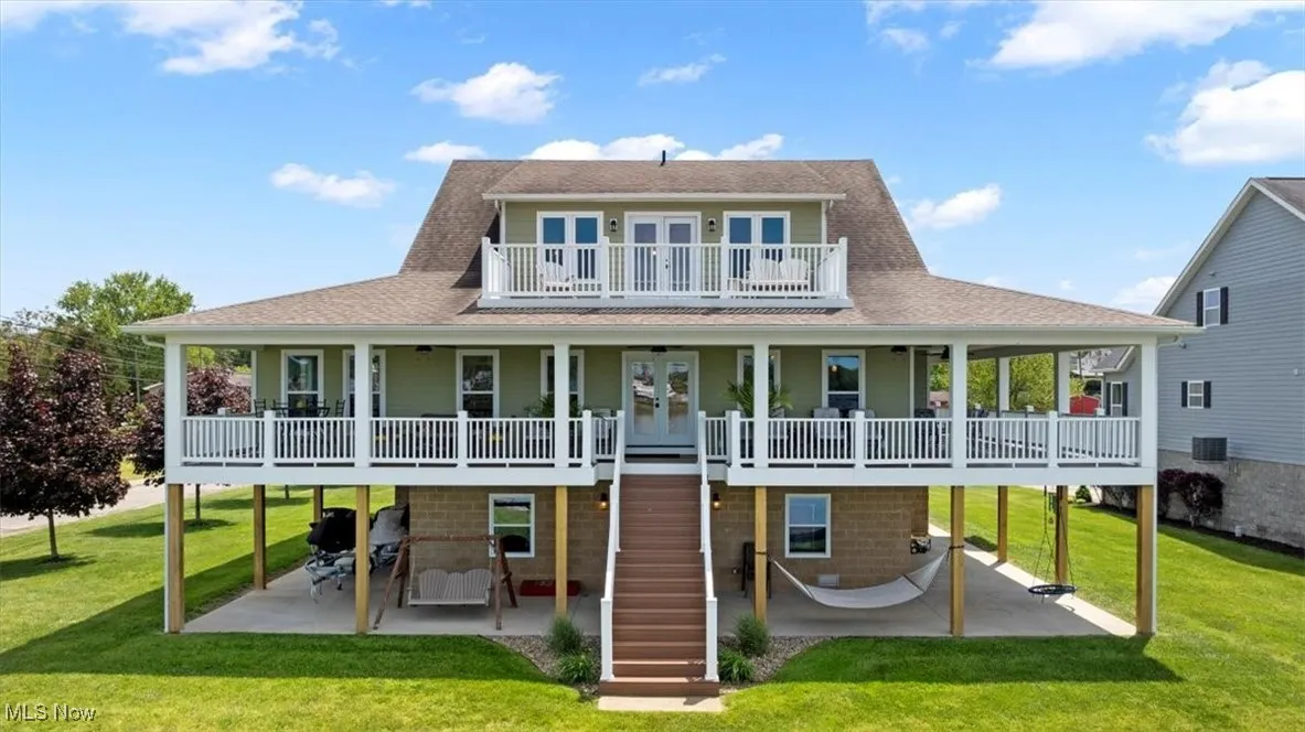 Back view of the home
