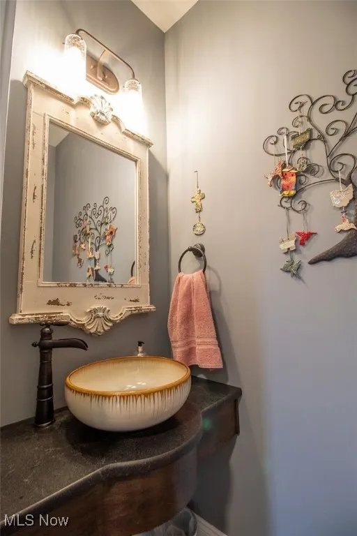 Virtually staged View of guest bathroom