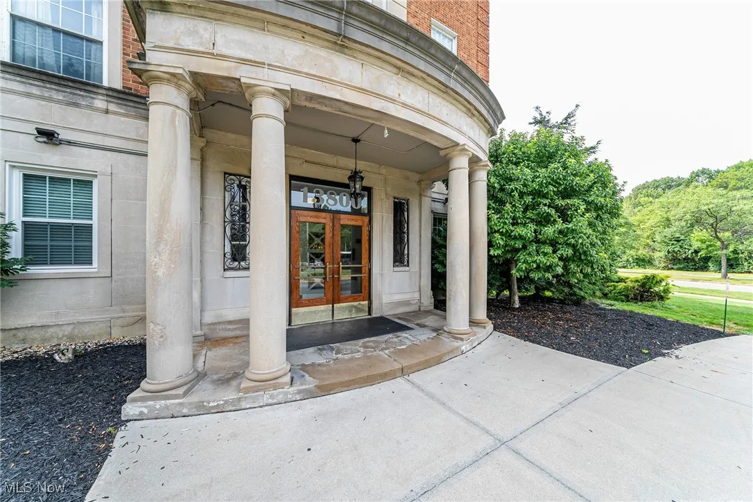 Entrance to property with french doors
