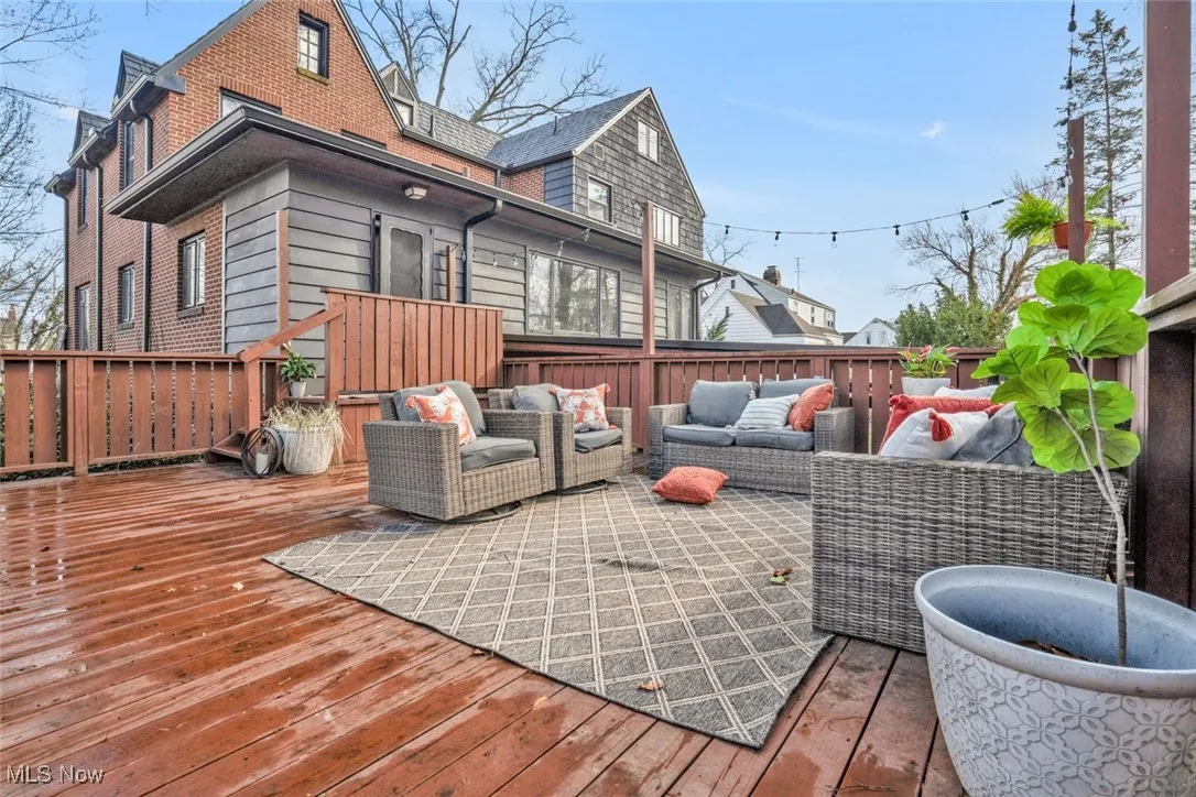 Deck featuring outdoor lounge area