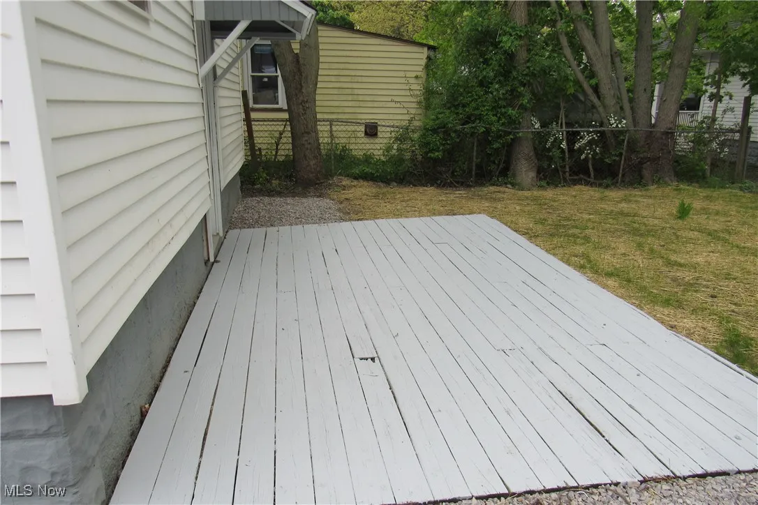 View of wooden deck