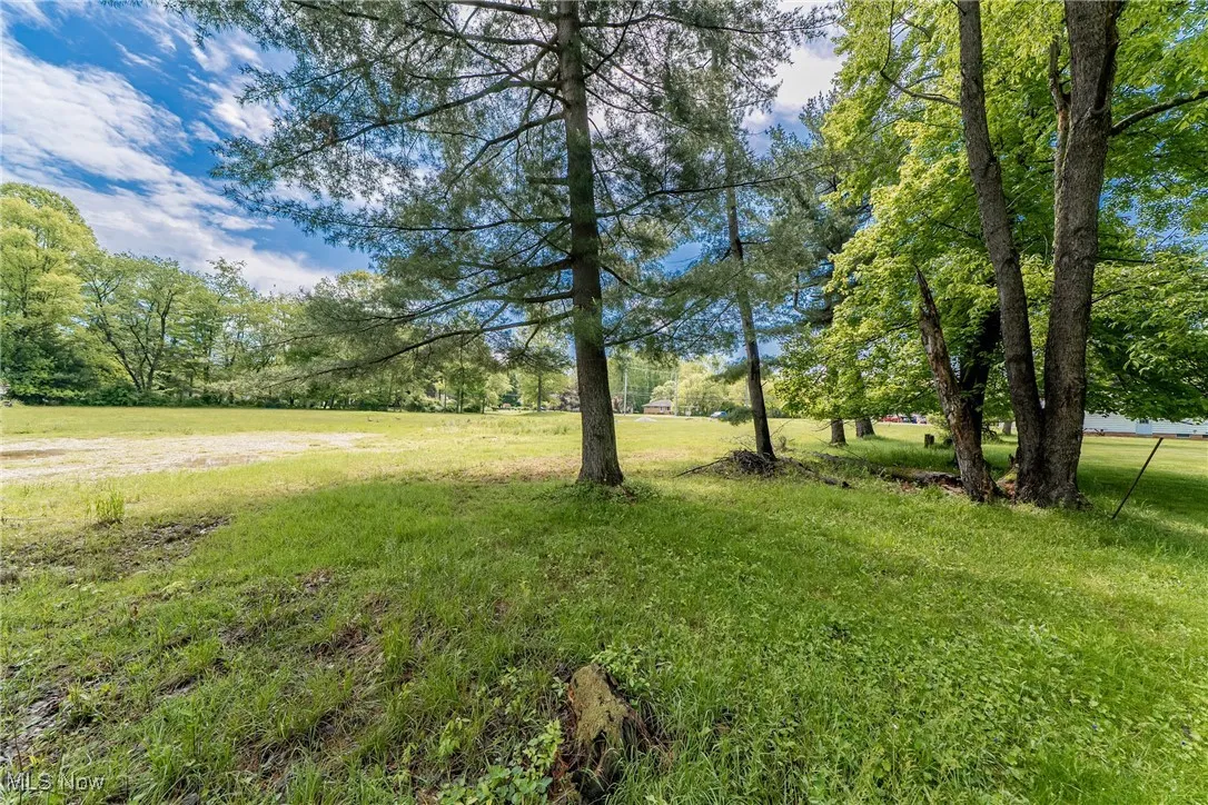 In the back of the property
