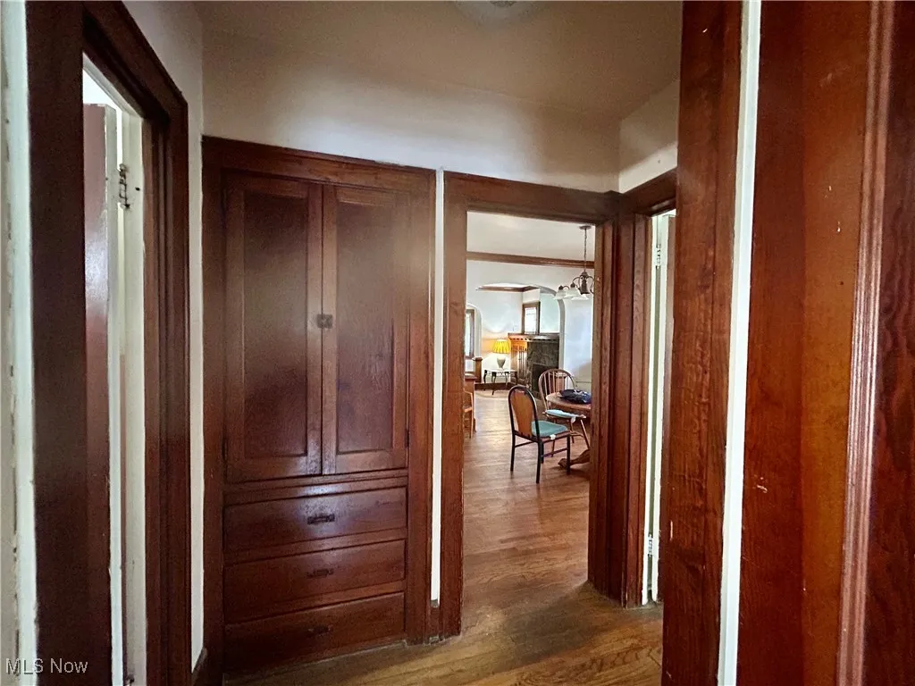Hall with wood finished floors