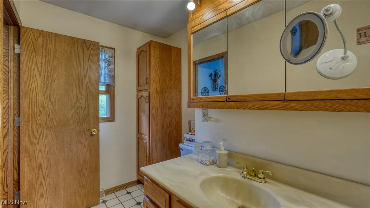 Bathroom featuring vanity