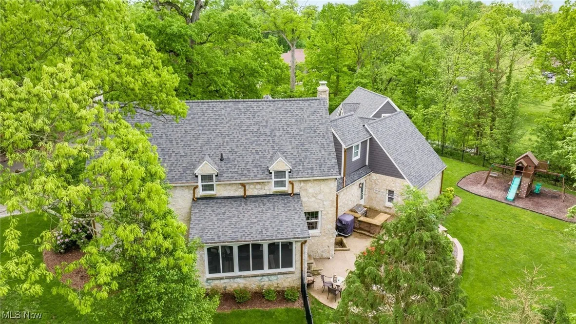 View from above of property