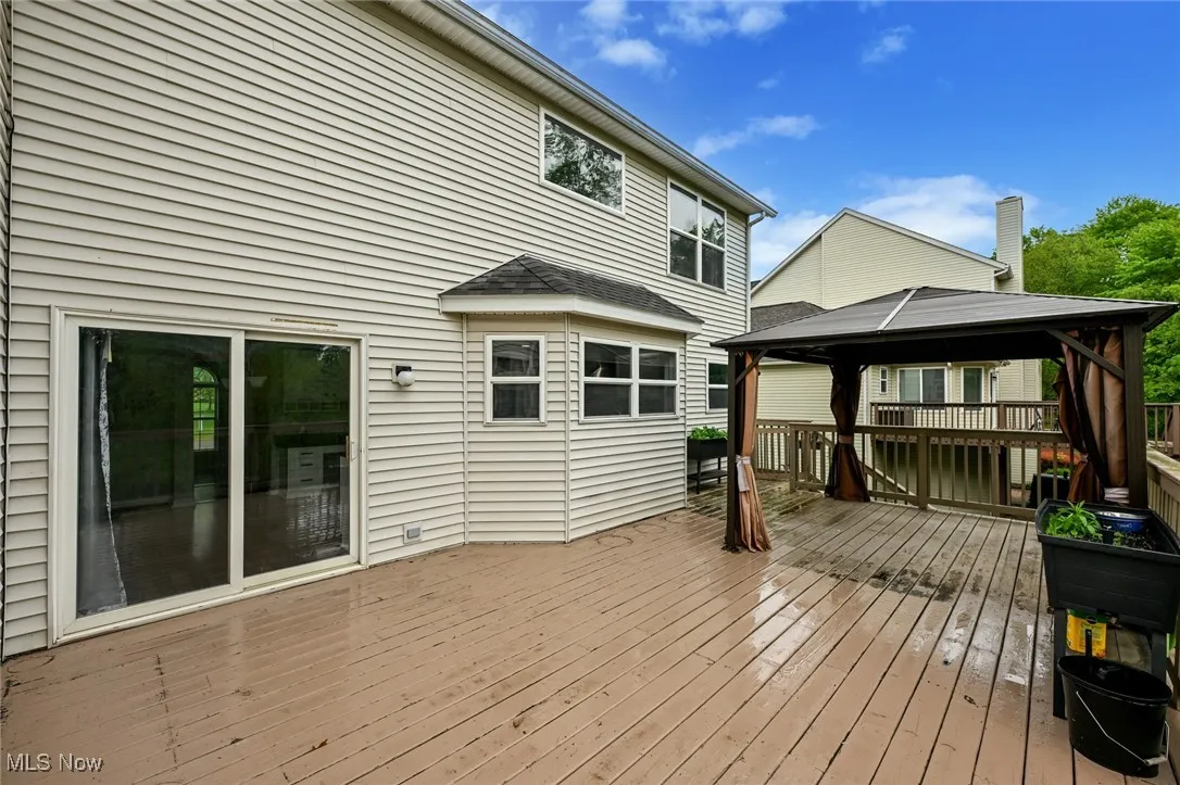 Wooden deck with a gazebo