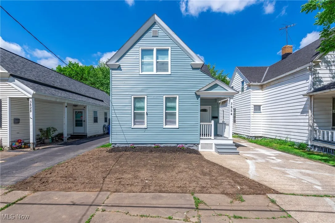 View of front of property with a porch