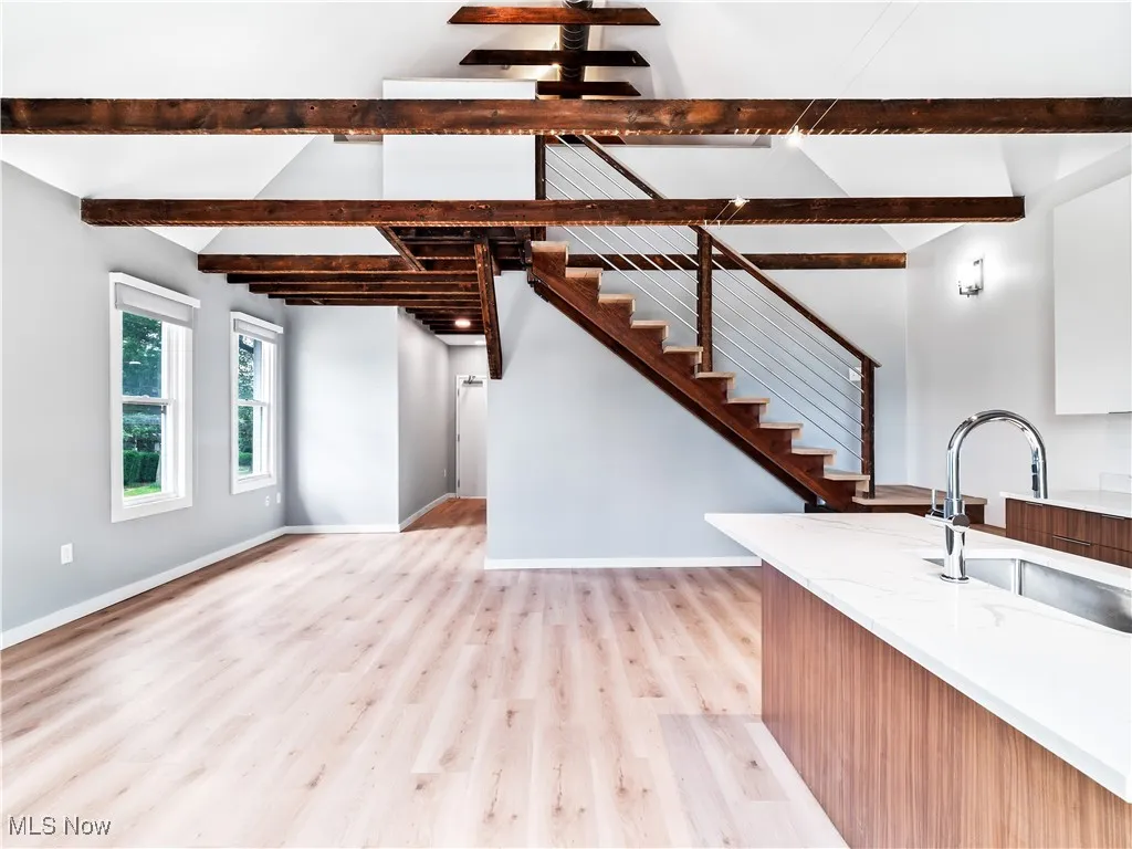 Open floorplan living room layout
