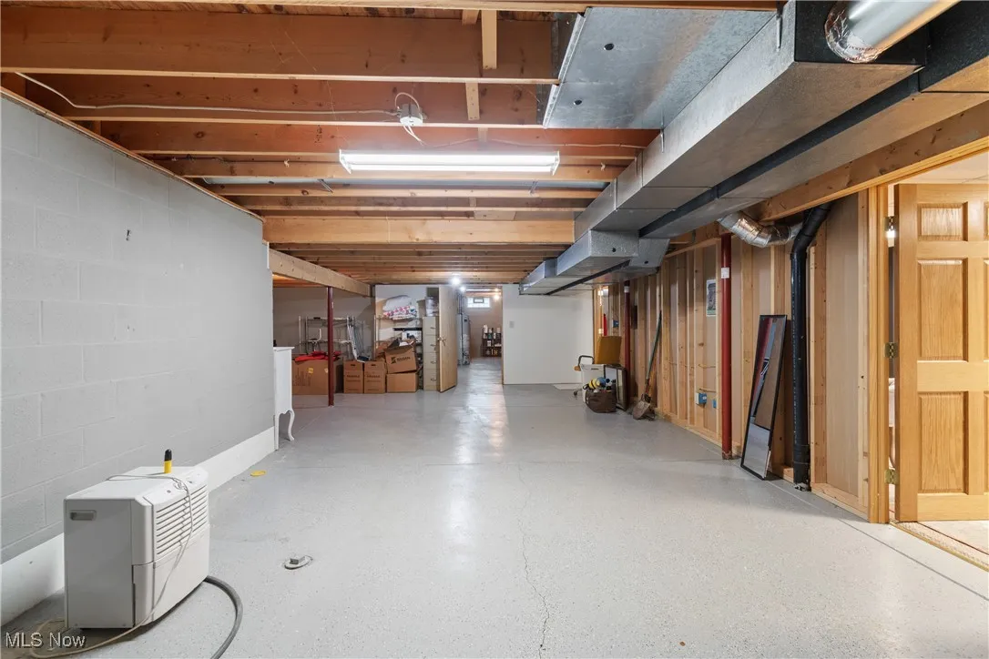 View of unfinished below grade area