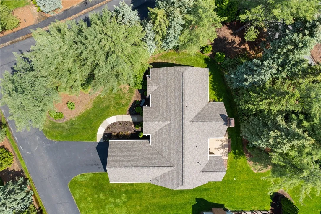 View from above of property
