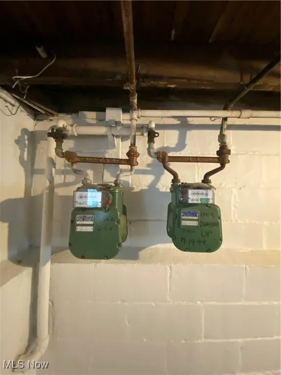 Utility room featuring gas meter