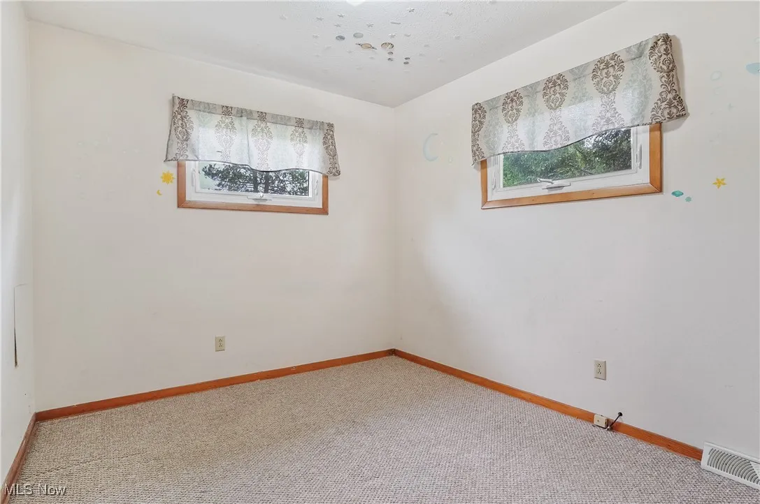Spare room with plenty of natural light and carpet floors