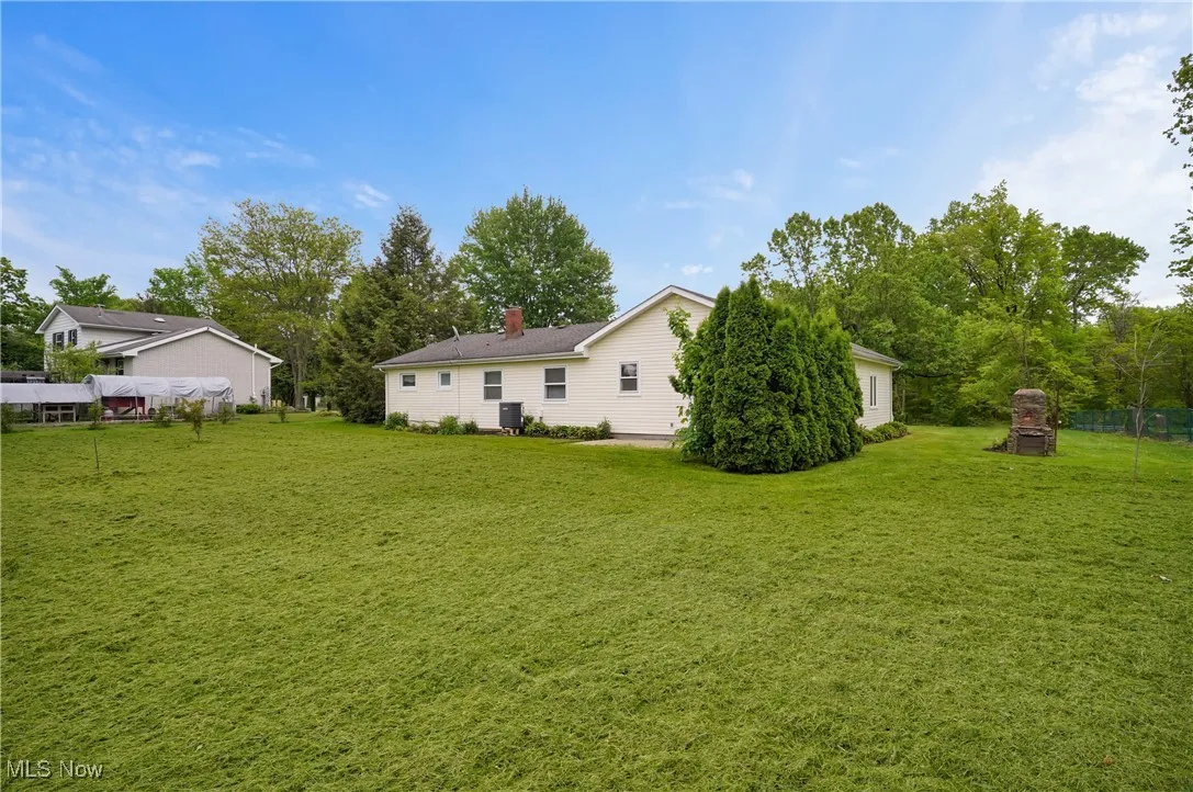 View of grassy yard