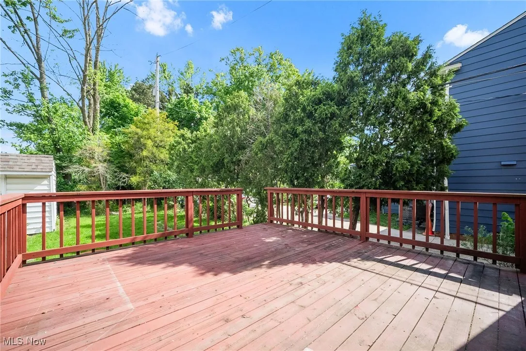 View of wooden deck