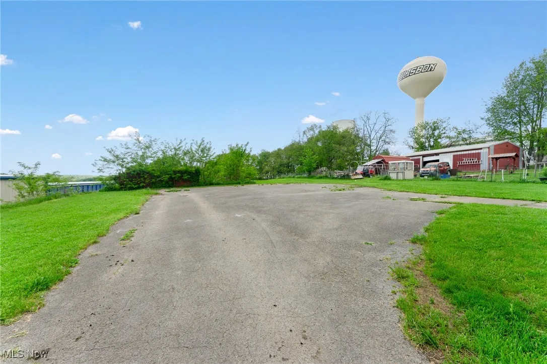 parking lot behind building
