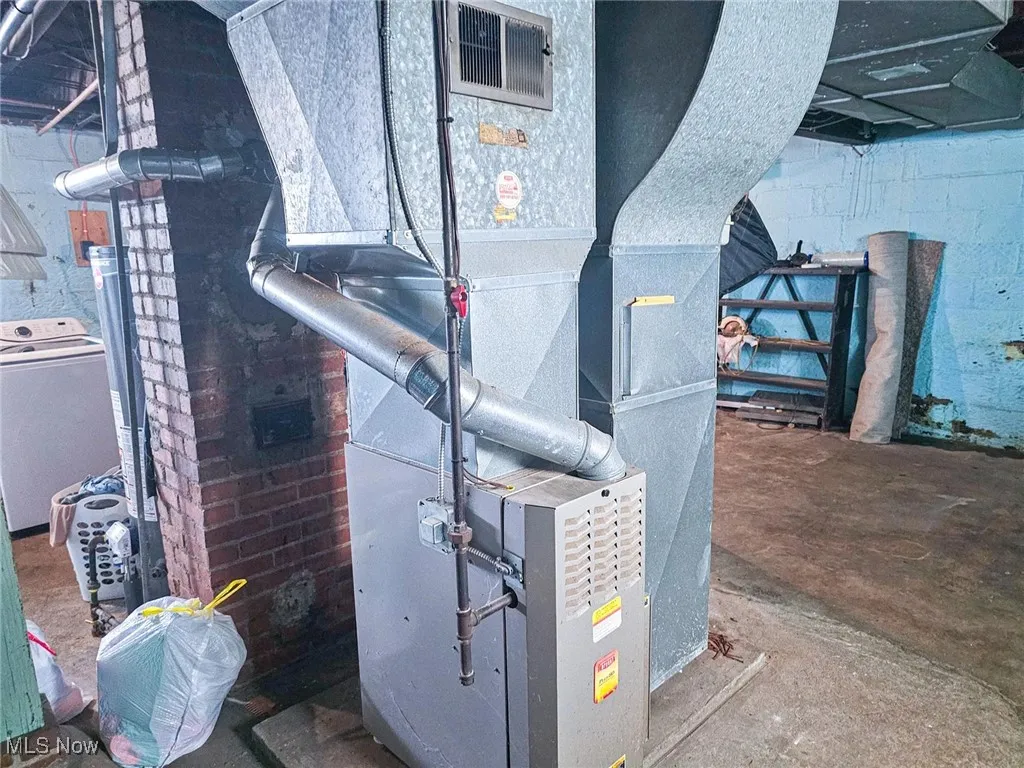 Utilities with washer / clothes dryer and heating unit
