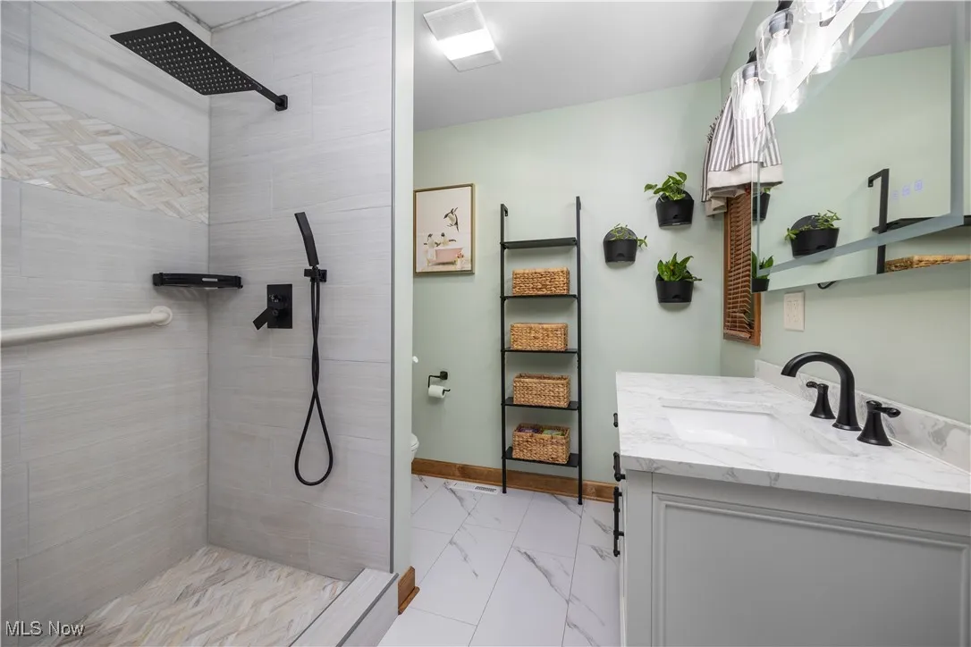 1st floor full bath with walk in shower