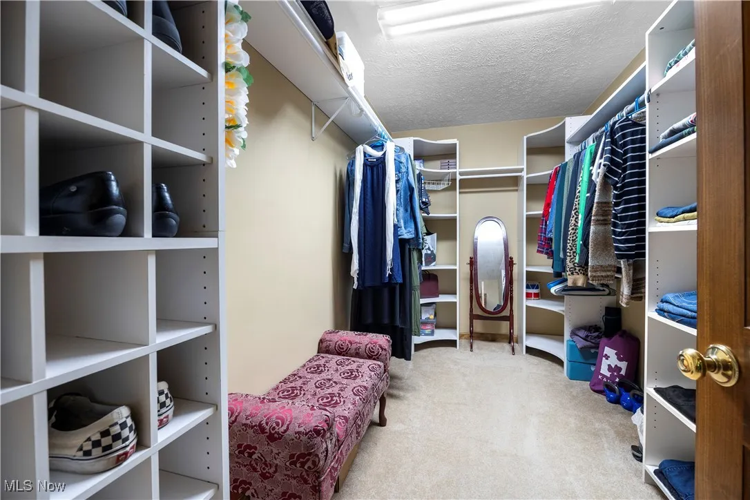 One of many closets in master bedroom