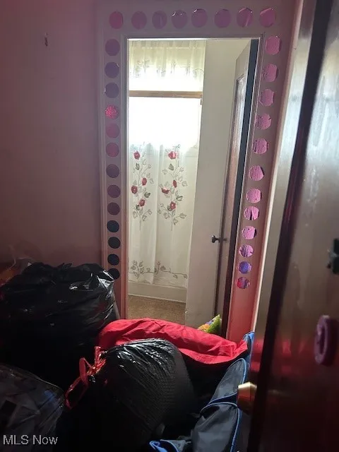 Bedroom featuring carpet