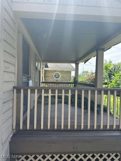 View of wooden deck