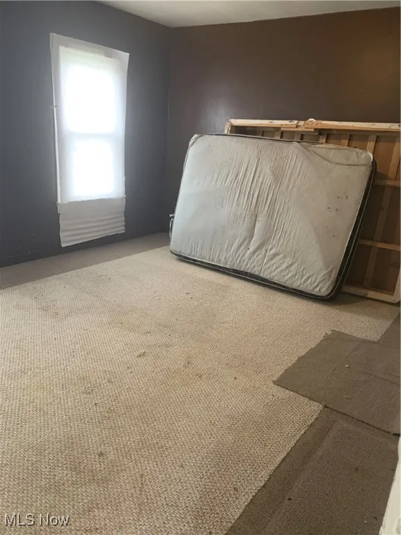 Unfurnished bedroom with carpet