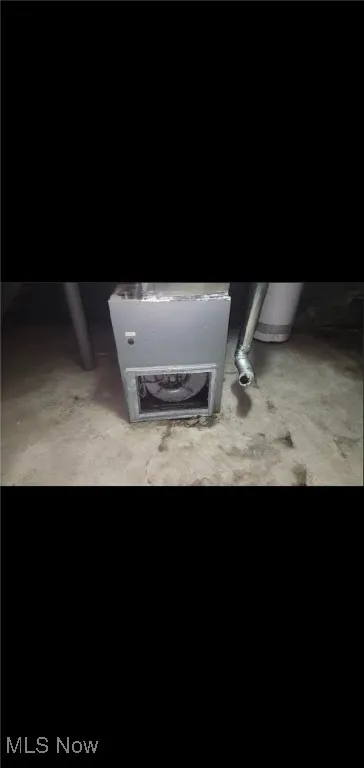Detailed view of unfinished concrete flooring
