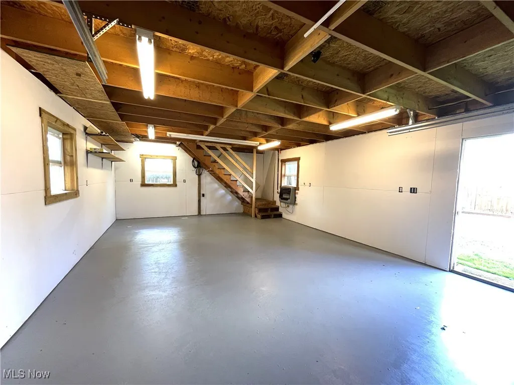 interior main level of garage