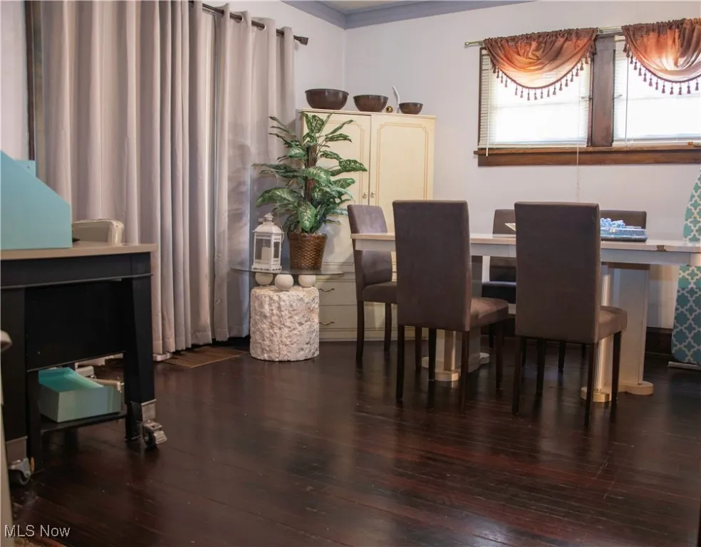 Dining area featuring hardwood / wood-style flooring