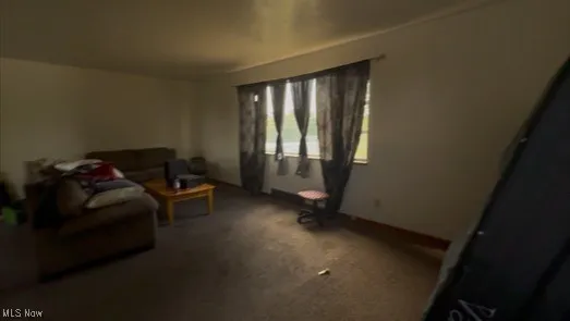 View of carpeted living area